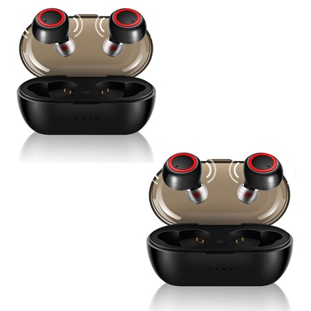 5 Core Wireless Earbuds, Bluetooth 5.0 Noise Cancelling Wireless Headphones with Charging Case EP01 2PCS